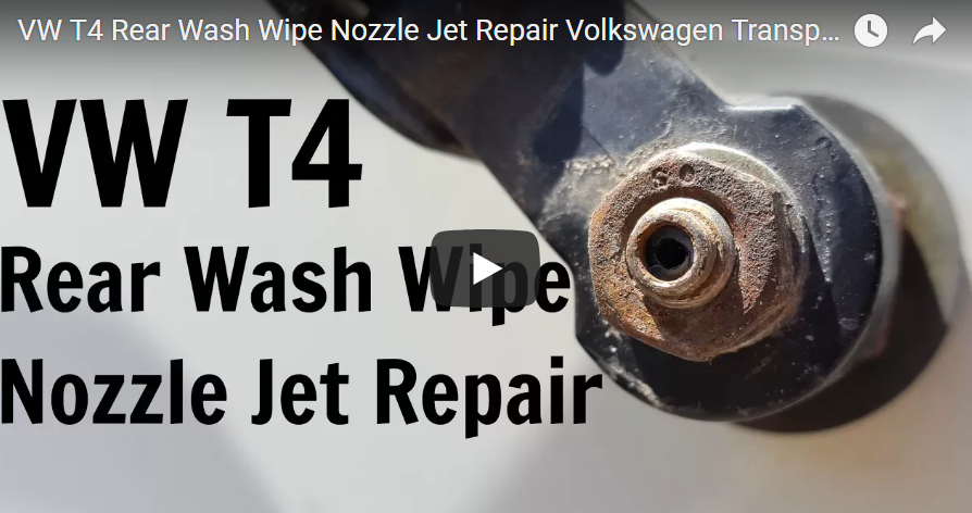 Rear wiper sprayer nozzle fix